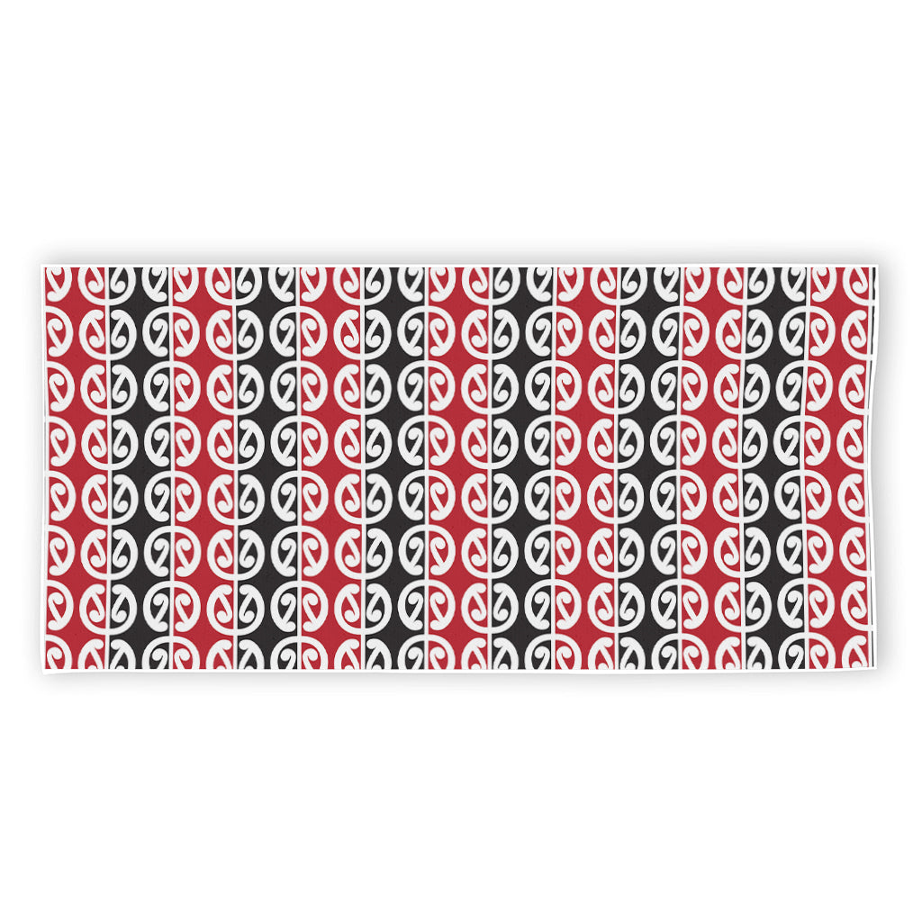 Maori Kowhaiwhai Pattern Print Beach Towel