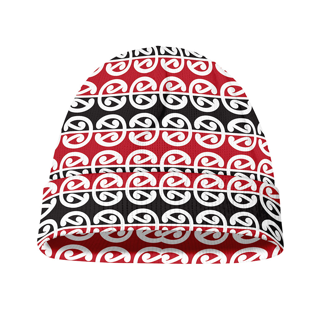Maori Kowhaiwhai Pattern Print Beanie