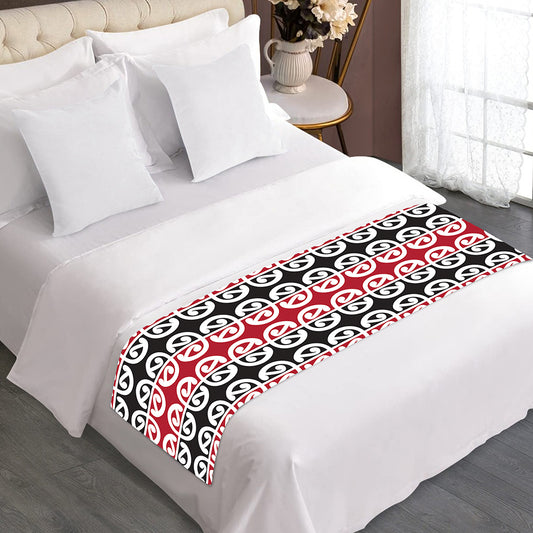 Maori Kowhaiwhai Pattern Print Bed Runner