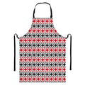 Maori Kowhaiwhai Pattern Print Bib Apron With Pocket