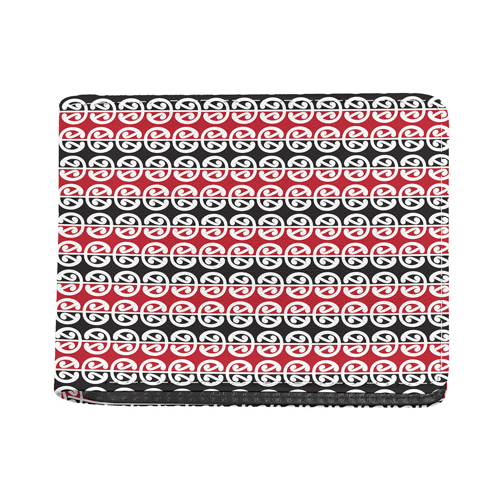 Maori Kowhaiwhai Pattern Print Bifold Wallet
