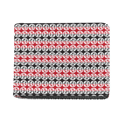 Maori Kowhaiwhai Pattern Print Bifold Wallet