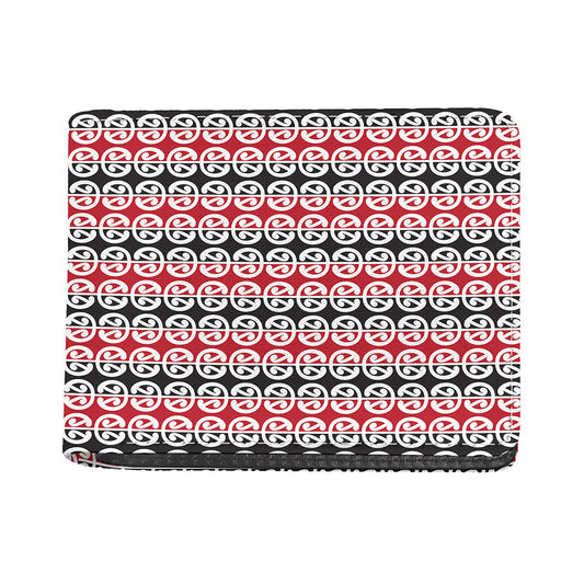 Maori Kowhaiwhai Pattern Print Bifold Wallet