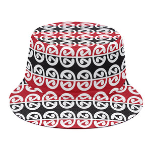 Maori Kowhaiwhai Pattern Print Bucket Hat