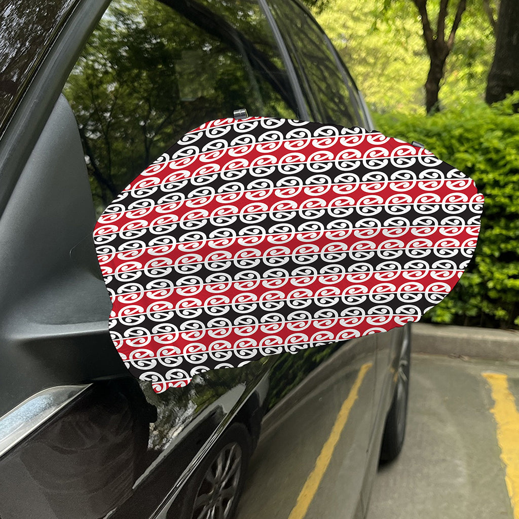 Maori Kowhaiwhai Pattern Print Car Side Mirror Covers