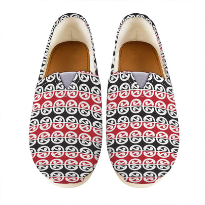 Maori Kowhaiwhai Pattern Print Casual Shoes