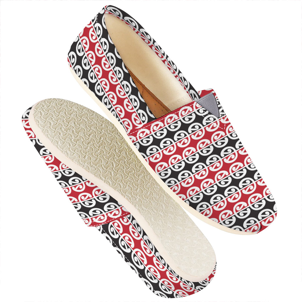 Maori Kowhaiwhai Pattern Print Casual Shoes