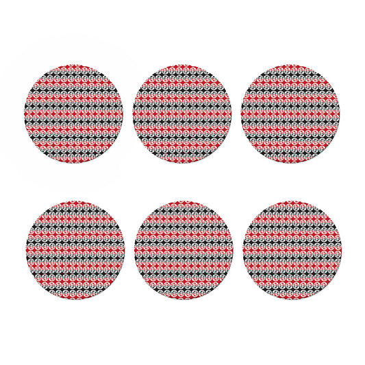 Maori Kowhaiwhai Pattern Print Coaster Set