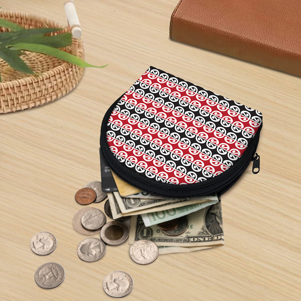 Maori Kowhaiwhai Pattern Print Coin Purse