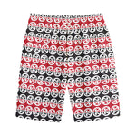 Maori Kowhaiwhai Pattern Print Cotton Shorts