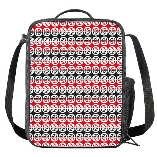 Maori Kowhaiwhai Pattern Print Crossbody Lunch Bag