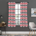Maori Kowhaiwhai Pattern Print Grommet Curtain Panels