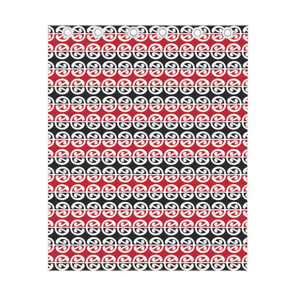 Maori Kowhaiwhai Pattern Print Curtain
