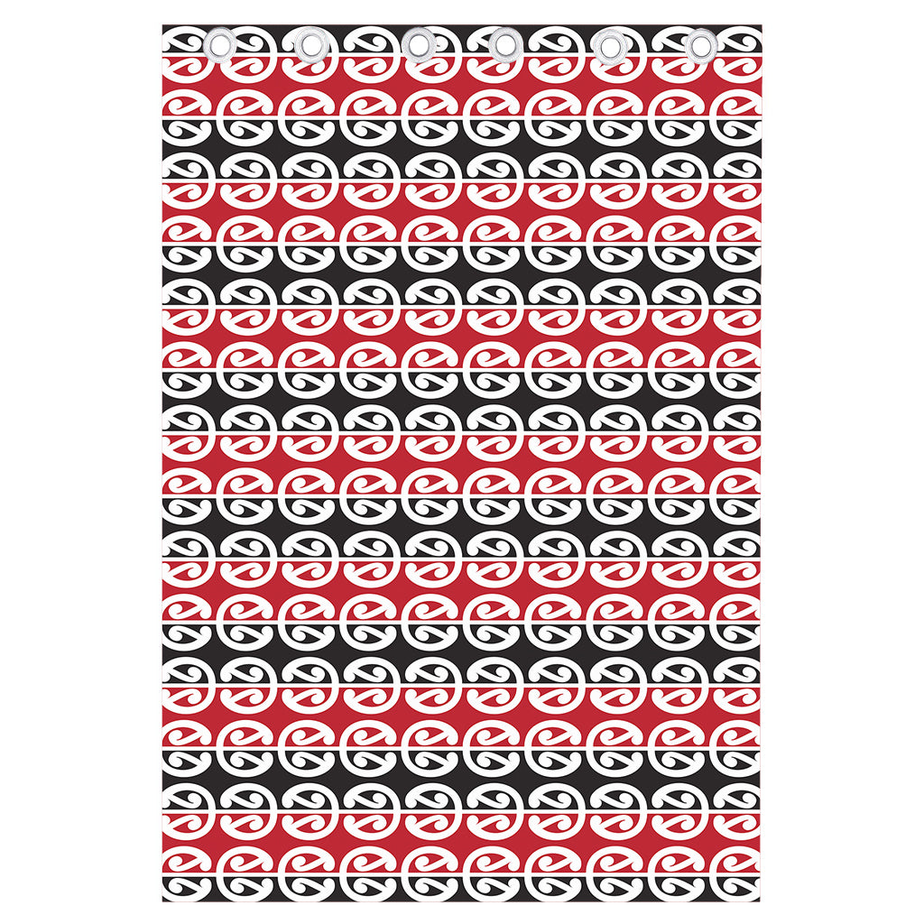 Maori Kowhaiwhai Pattern Print Curtain