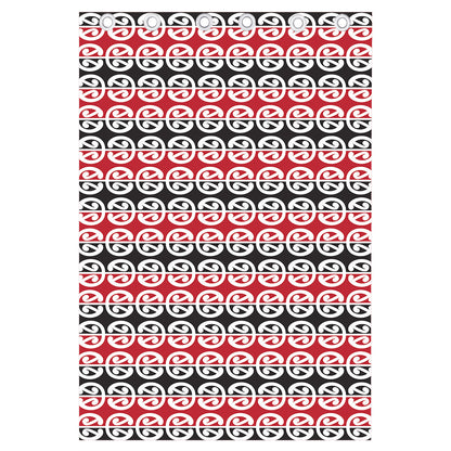 Maori Kowhaiwhai Pattern Print Curtain