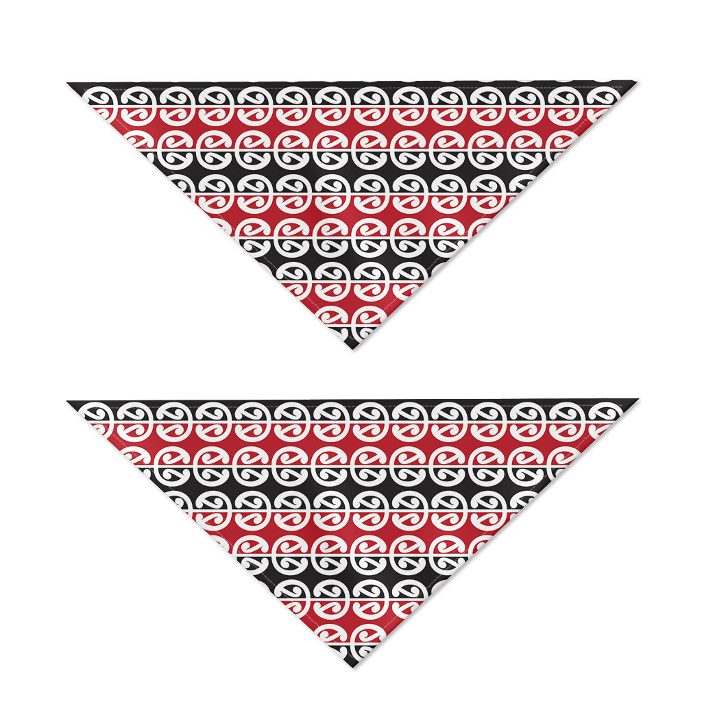 Maori Kowhaiwhai Pattern Print Dog Bandana