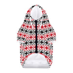 Maori Kowhaiwhai Pattern Print Dog Zip Up Hoodie