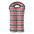 Maori Kowhaiwhai Pattern Print Double Neoprene Wine Tote