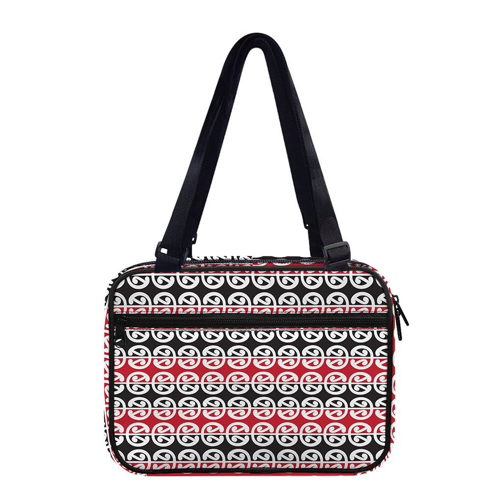 Maori Kowhaiwhai Pattern Print Double Strap Bible Bag