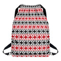 Maori Kowhaiwhai Pattern Print Drawstring Backpack