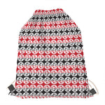 Maori Kowhaiwhai Pattern Print Drawstring Bag