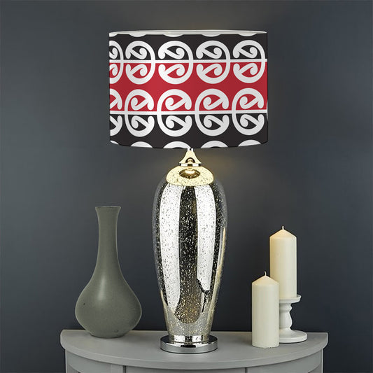 Maori Kowhaiwhai Pattern Print Drum Lamp Shade