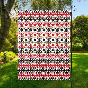 Maori Kowhaiwhai Pattern Print Garden Flag