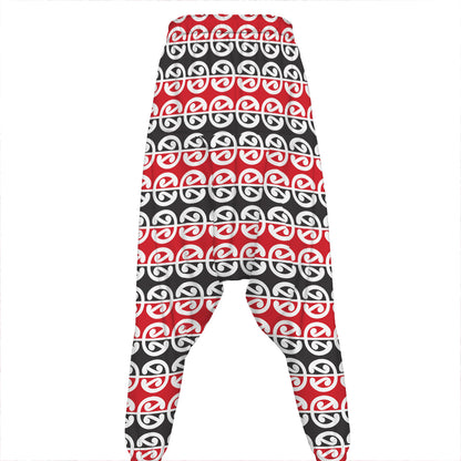 Maori Kowhaiwhai Pattern Print Hammer Pants