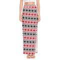 Maori Kowhaiwhai Pattern Print High Slit Maxi Skirt