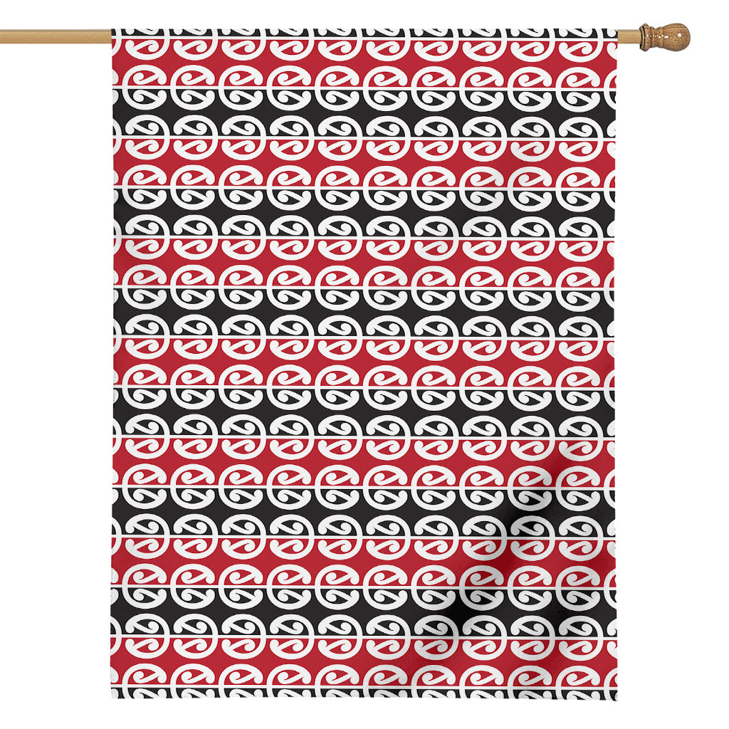 Maori Kowhaiwhai Pattern Print House Flag