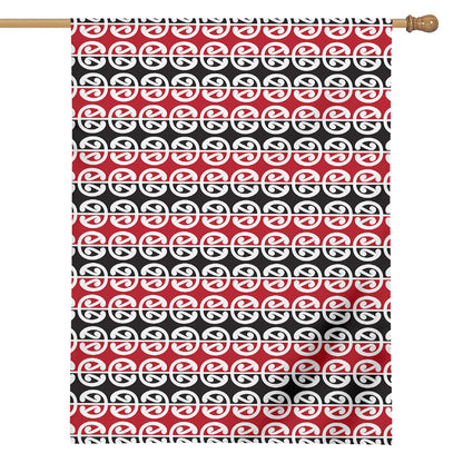 Maori Kowhaiwhai Pattern Print House Flag