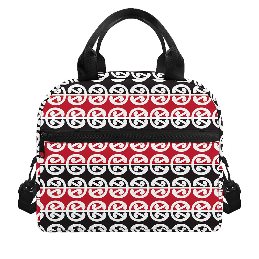 Maori Kowhaiwhai Pattern Print Insulated Lunch Bag