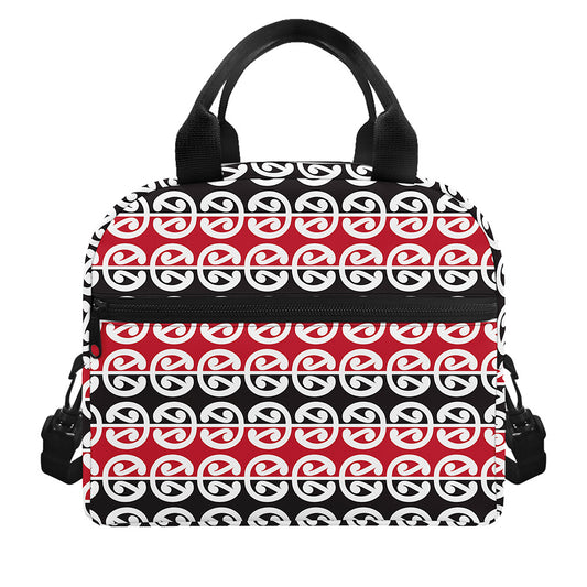 Maori Kowhaiwhai Pattern Print Insulated Lunch Bag