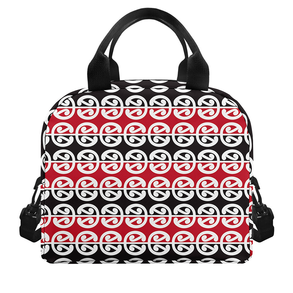 Maori Kowhaiwhai Pattern Print Insulated Lunch Bag
