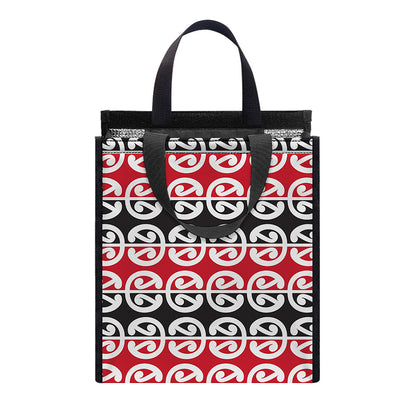 Maori Kowhaiwhai Pattern Print Insulated Lunch Tote