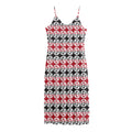 Maori Kowhaiwhai Pattern Print Jersey Midi Cami Dress