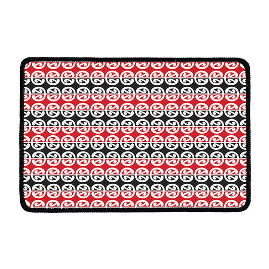 Maori Kowhaiwhai Pattern Print Kitchen Mat