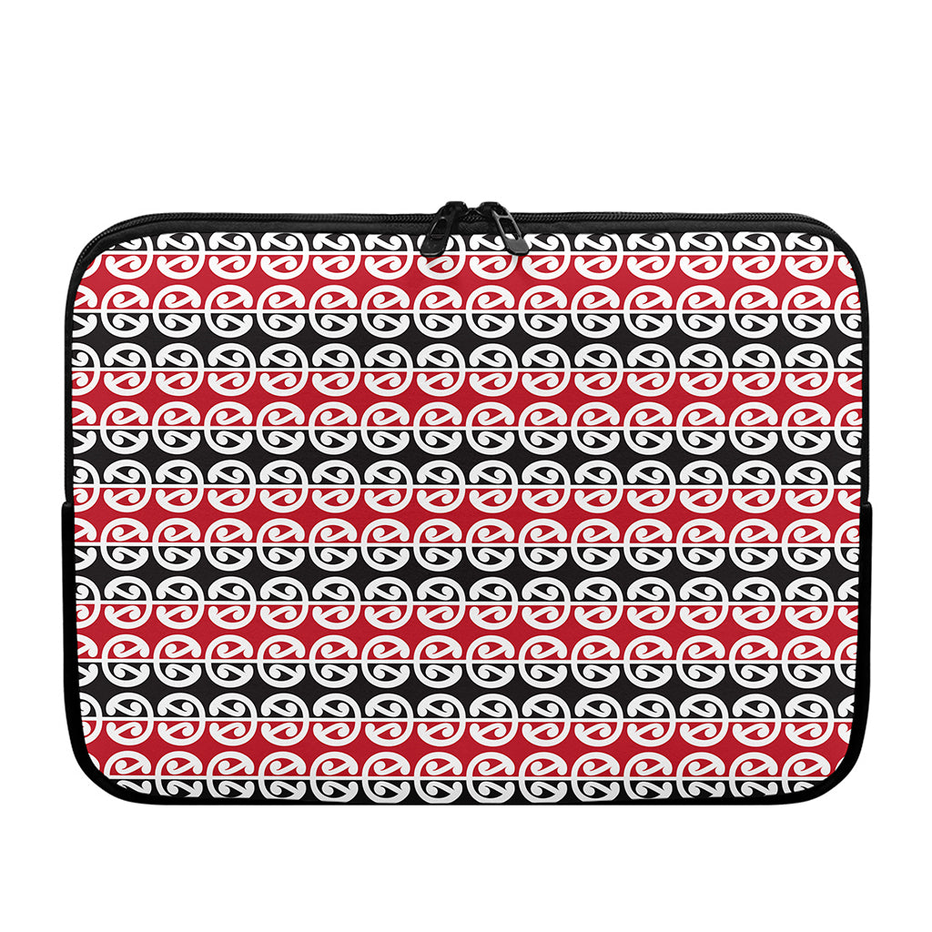Maori Kowhaiwhai Pattern Print Laptop Sleeve