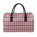 Maori Kowhaiwhai Pattern Print Leather Duffel Bag