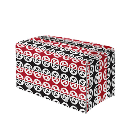 Maori Kowhaiwhai Pattern Print Leather Tissue Box Cover