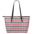 Maori Kowhaiwhai Pattern Print Leather Tote Bag With Zipper