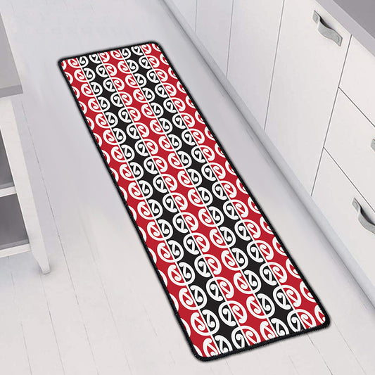 Maori Kowhaiwhai Pattern Print Long Kitchen Mat