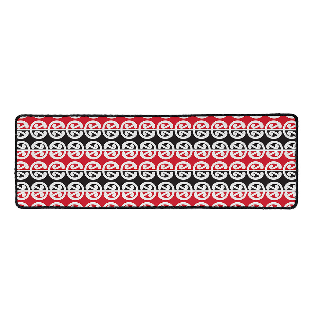 Maori Kowhaiwhai Pattern Print Long Kitchen Mat