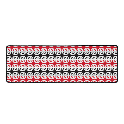 Maori Kowhaiwhai Pattern Print Long Kitchen Mat