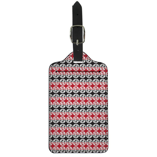 Maori Kowhaiwhai Pattern Print Luggage Tag