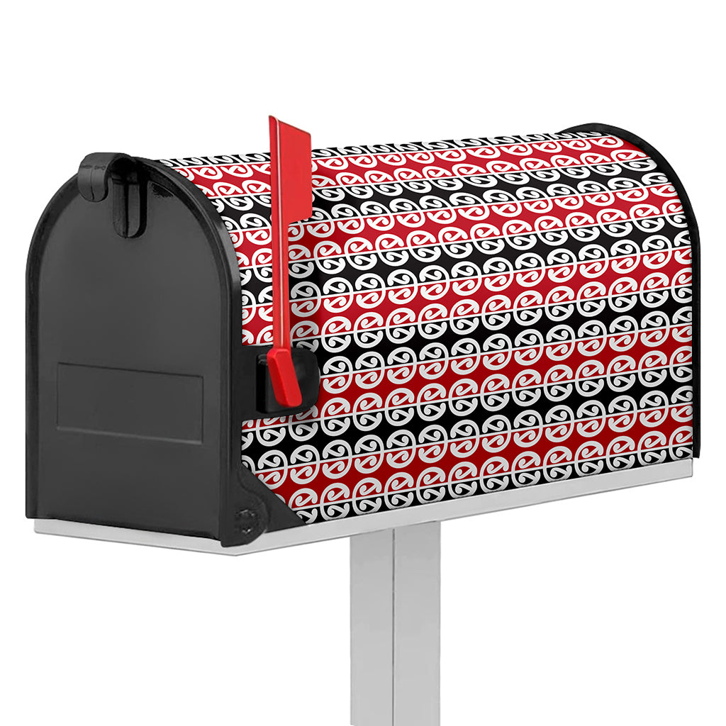 Maori Kowhaiwhai Pattern Print Mailbox Cover