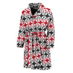 Maori Kowhaiwhai Pattern Print Men's Bathrobe