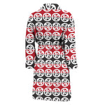 Maori Kowhaiwhai Pattern Print Men's Bathrobe