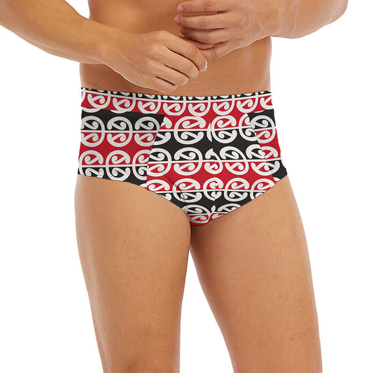 Maori Kowhaiwhai Pattern Print Men's Briefs