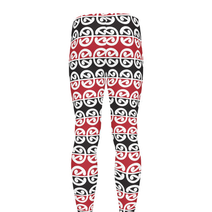 Maori Kowhaiwhai Pattern Print Men's leggings